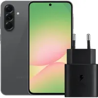 Samsung Galaxy A56 128 Go Noir 5G + Chargeur 25 Watts Noir