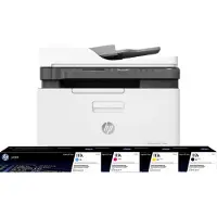 HP Color Laser MFP 179fnw + 1 Set de Toners Supplémentaire