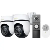 TP-LINK Tapo C530WS Lot de 2 + D235 Smart Battery & Wired Doorbell
