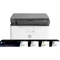 HP Color Laser MFP 178nw + 1 Set de Toners Supplémentaire