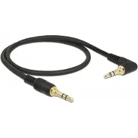 DeLOCK Klinkenkabel 3,5 mm 3 Pin St. zu st. 0,5m schwarz