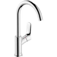 Hansgrohe Mitigeur lavabo Logis EH 210 avec bec pivotant sans garniture d'écoulement, chrome, 1 pièce.