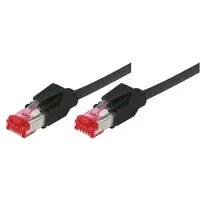 Tecline 71801S 71801S Câble de brassage S/FTP, PIMF, Cat 6 ,Noir, 1,0m