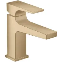 Hansgrohe Robinet de lavabo monocommande Metropol 100 avec levier, pour lavabos, avec système de vidange à ouverture par pression, finition bronze brossé