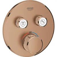 GROHE Grohtherm Smartcontrol Round robinet de douche thermostat encastré 2 fonctions Brushed Warm Sunset
