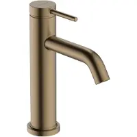 Hansgrohe Mitigeur de lavabo à levier unique Tecturis S, finition bronze brossé, avec technologie CoolStart et EcoSmart+, comprenant un mécanisme de vidange à tirette