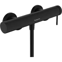 Hansgrohe Mitigeur de douche à levier unique Tecturis S, finition mate noire, à fixer au mur