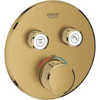 GROHE Thermostat Grohtherm SmartControl avec deux vannes darrêt, rosace murale ronde, 29119GN0