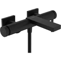 Hansgrohe robinet de baignoire à levier unique Tecturis E, finition noir mat, à fixer au mur