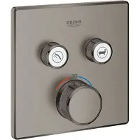 GROHE Grohtherm SmartControl thermostat de douche encastré 2 évacuations brushed hard graphite