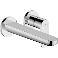 Hansgrohe robinet de lavabo monocommande Rebris S, encastré, pour montage mural, avec un bec de 20 cm, finition chrome