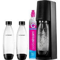 SodaStream TERRA Noir + Bouteilles Matière Synthétique 1 Litre Lot de 2