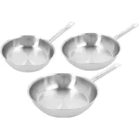Demeyere Cosi 3 Set de Poêles à Frire Inox 24 + 28 + 32 cm