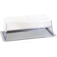 Aps Plat à gâteau en acier inoxydable 37x16x10 cm