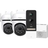 TP-LINK Tapo C520WS Lot de 2 + Smart Battery Video Doorbell D230S1