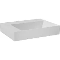 Balmani Argila vasque asymétrique droite marbre composite blanc mat 60 x 46 cm
