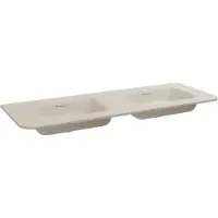 Storke Mata Soft double vasque solid surface beige granite 120 x 46 cm