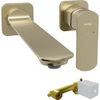 Blaufoss Bodan robinet de lavabo à encastrer brushed champagne gold incl élément intégré