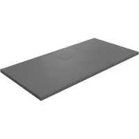 Linie Rumba receveur de douche 160 x 90 cm acrylique gris foncé texture ardoise