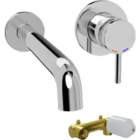 Blaufoss Round robinet de lavabo encastré chrome brillant incl élément intégré