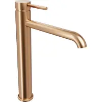 Blaufoss Round robinet de lavabo réhaussé Brushed Rosegold