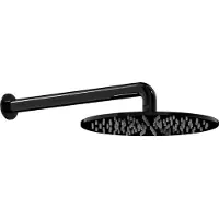 Blaufoss Round 300 tête de douche rond avec support mural Ø30cm noir brillant