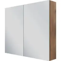 Linie Montro armoire de toilette 90 x 75 cm chêne brun