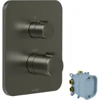 Blaufoss Smartbox Softline thermostat de douche encastré 2 fonctions Brushed GunMetal incl élément intégré