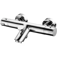 Linie Drum robinet baignoire thermostatique chrome brillant