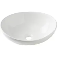 Luca Varess Denza vasque à poser porcelaine blanc brillant ovale 40,5 x 34 cm