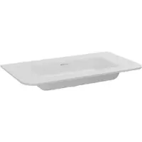 Storke Mata Soft plan simple solid surface blanc mat 80 x 46 cm