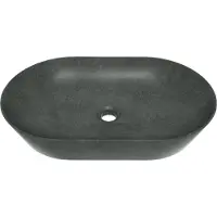 Balmani Still vasque à poser granite aiguisé ovale 54 x 34 cm