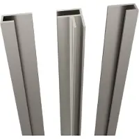 Linie set de profil d'angle et profil latéral pour panneau mural douche 210 cm soie grise