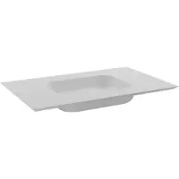 Balmani Eclips plan simple Solid Surface blanc mat 90 x 55 cm