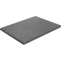 Linie Rumba receveur de douche 100 x 80 cm acrylique gris foncé texture ardoise