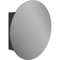 Storke rond armoire de toilette 75 x 75 cm noir mat