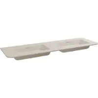 Storke Mata Soft double vasque solid surface beige granite 140 x 46 cm
