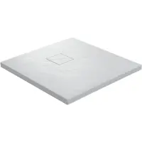 Linie Rumba receveur de douche 80 x 80 cm acrylique blanc mat texture ardoise