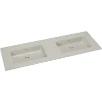 Storke Diva double vasque top solid soie grise matte 150 x 52 cm