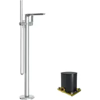 Blaufoss Expo robinet baignoire îlot avec douchette chrome brillant