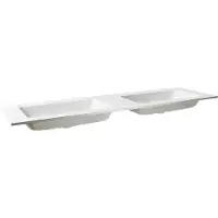 Balmani Tablo Strada double vasque marbre composite brillant 180 x 55 cm