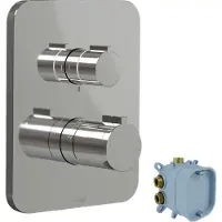 Blaufoss Smartbox Softline thermostat de douche encastré 2 fonctions chrome brillant incl élément intégré