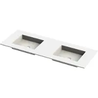 Balmani Tablo Stretto double vasque Solid Surface mat 150 x 55 cm