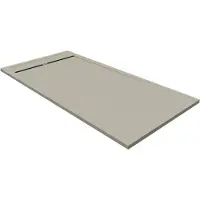 Luca Varess Dandy receveur de douche 180 x 90 cm marbre composite Soie grise mat structure rock