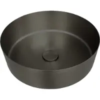 Balmani Accia vasque à poser acier inoxydable Brushed GunMetal rond Ø 36 cm