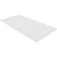 Luca Varess Dandy receveur de douche 180 x 90 cm marbre composite blanc mat structure rock