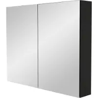 Storke Reflecta armoire de toilette 95 x 75 cm Noir Mat