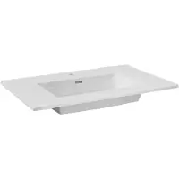 Storke Kera plan simple céramique blanc brillant 85 x 52 cm, bonde incluse