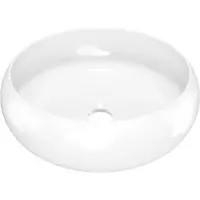 Luca Varess Vita vasque à poser porcelaine Blanc Brillant rond Ø 36 cm