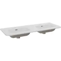 Storke Kera Soft double vasque porcelaine blanc mat 120 x 46 cm